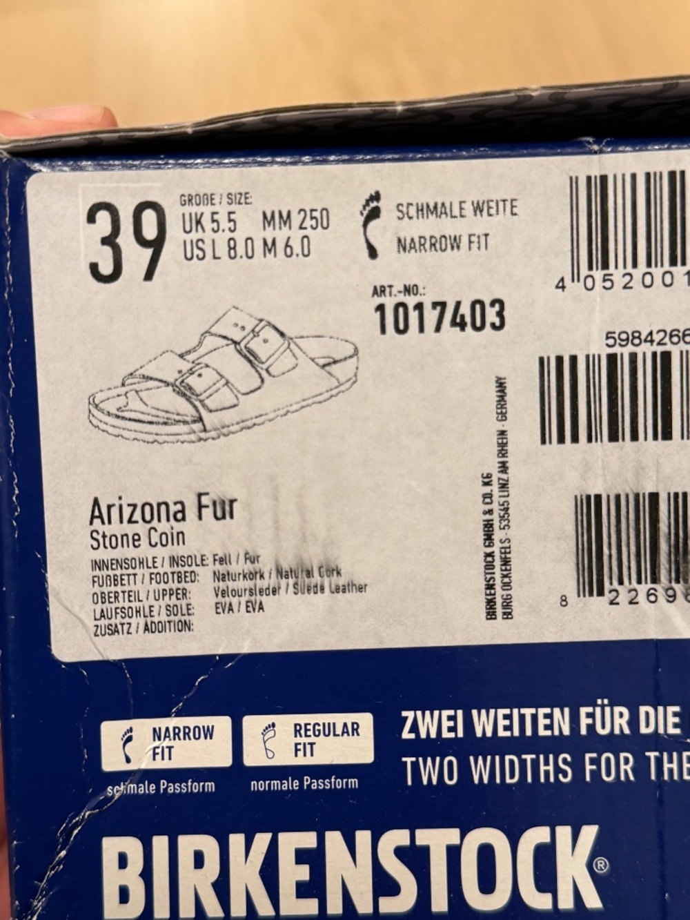 Birkenstock Arizona Shearling Size 39 Stone color - Picture 10 of 10